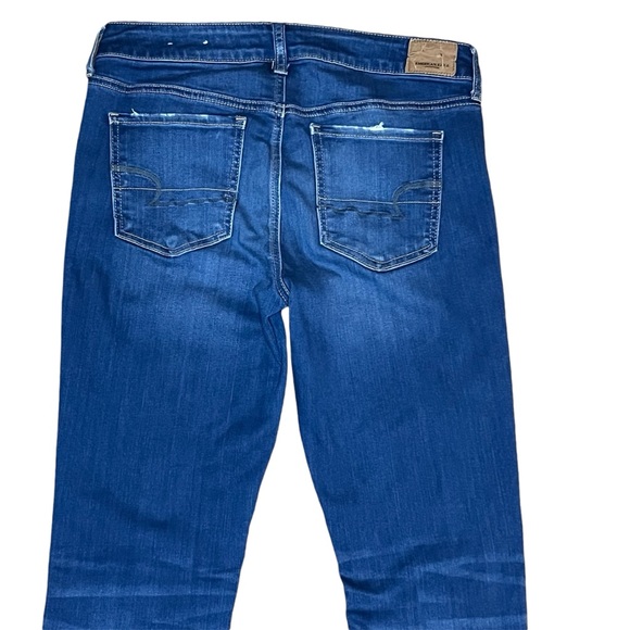 American Eagle Women’s Super Stretch Mid Rise Jegging Denim Jean 10 Long Y2K - Picture 3 of 11